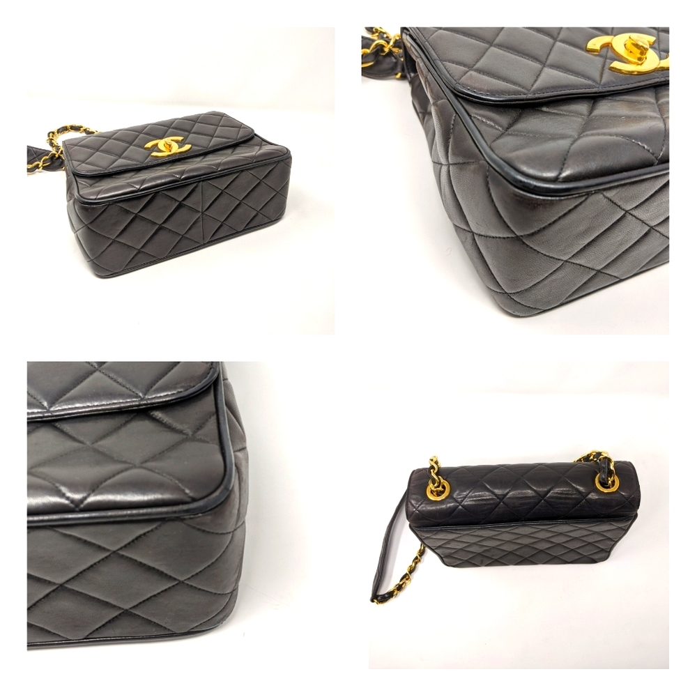 🎉HP🎉CHANEL Black Bag Quilted Flap Bag Vintage - Picture 14 of 16